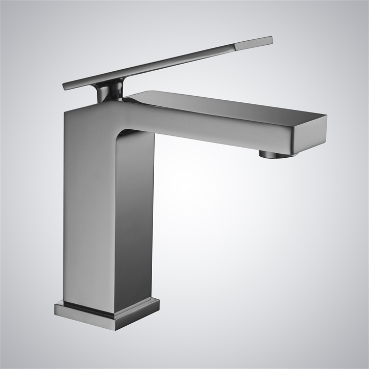 Fontana Bassano Gun Metal Gray Single Handle Sink Faucet