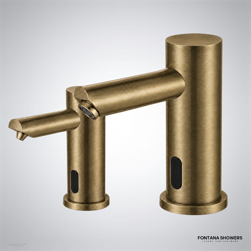 Fontana Solo  Antique brass touchless pair