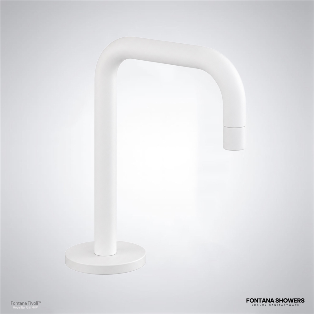 Tivoli matte white touchless faucet