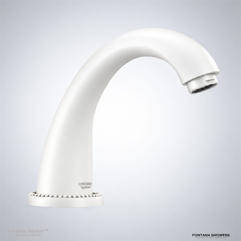 Fontana Venice Matte White Touchless Faucet