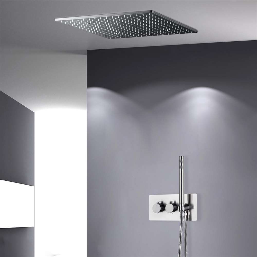 Fontana Lenox Modern Recessed Thermostatic Shower Set