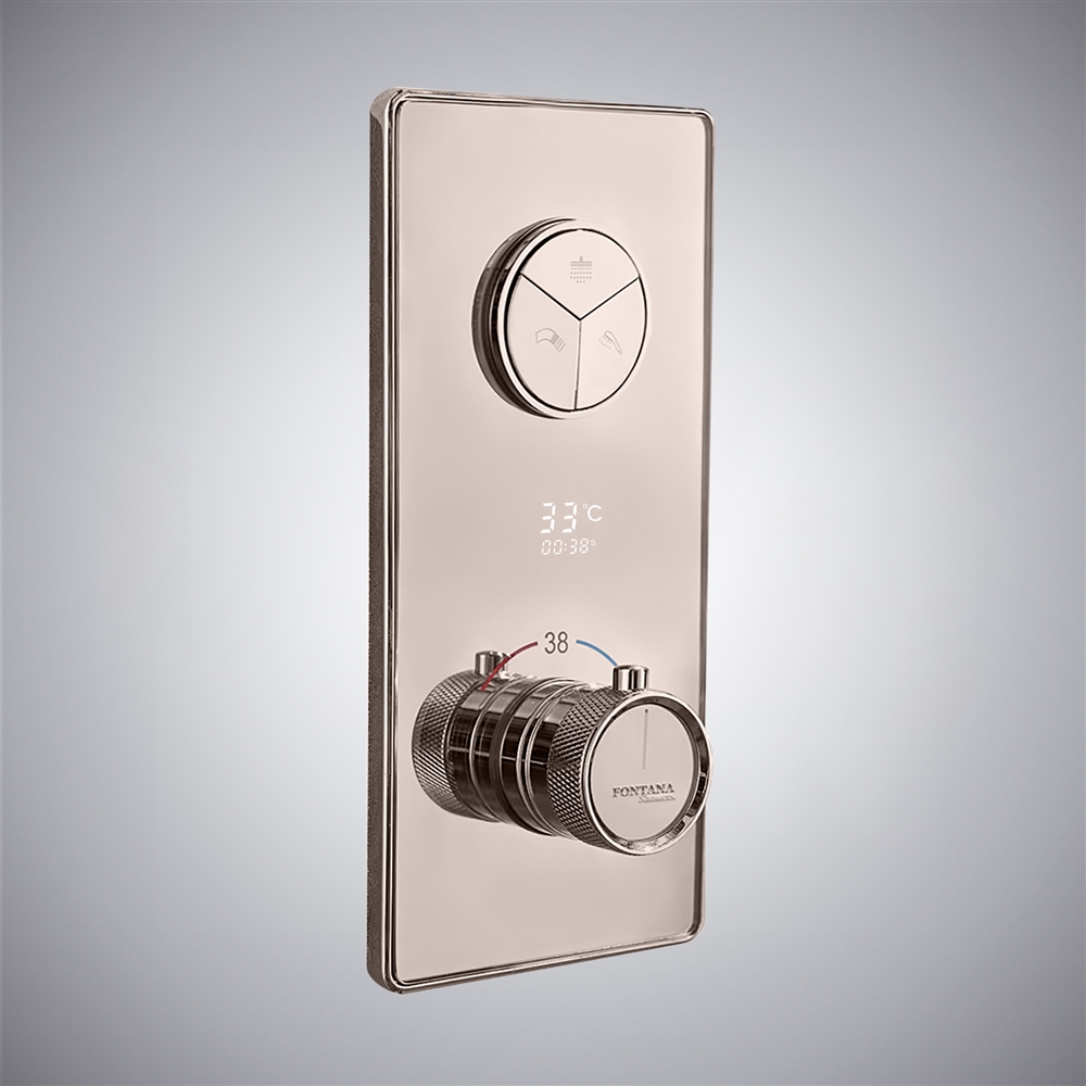 Fontana Brushed Nickel In Waterproof Thermostatic Mixing Valve