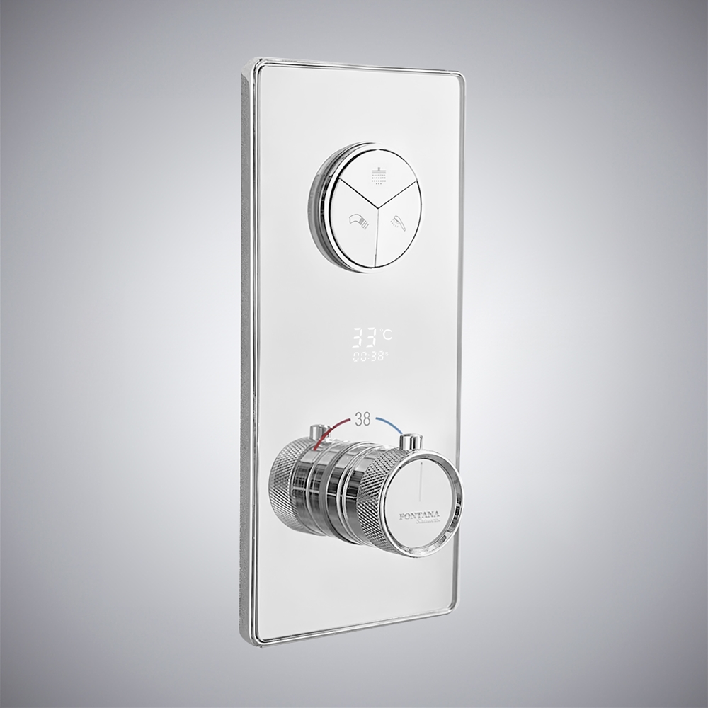 Fontana Matte White In Waterproof Thermostatic Mixing Valve