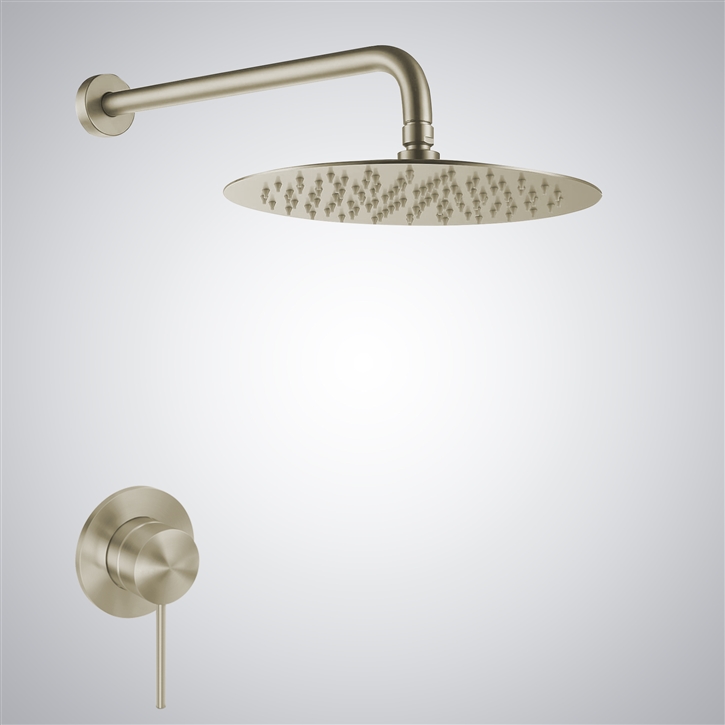 Fontana Modern Marseille Champagne Finish In Rainfall Shower Head Set