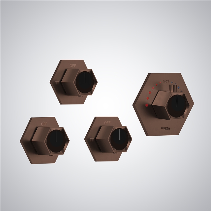 Fontana Tyrone Luxe Oil Rubbed Bronze Thermostatic Shower Mixer
