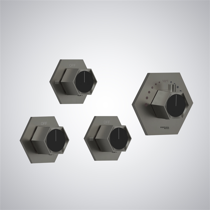 Fontana Tyrone Gun Metal Grey Multifunctional Shower Mixer