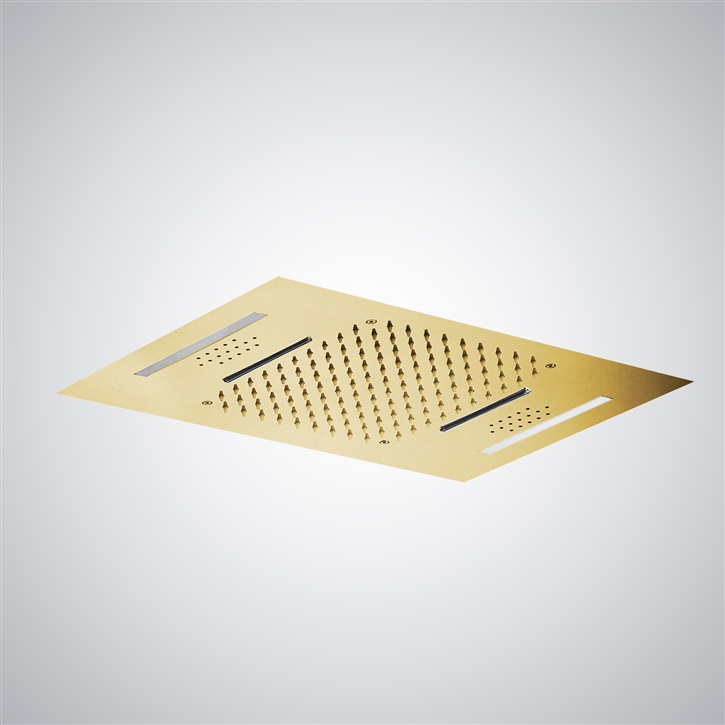 Fontana Binasco Ceiling Mounted Shower Head in Brushed Gold