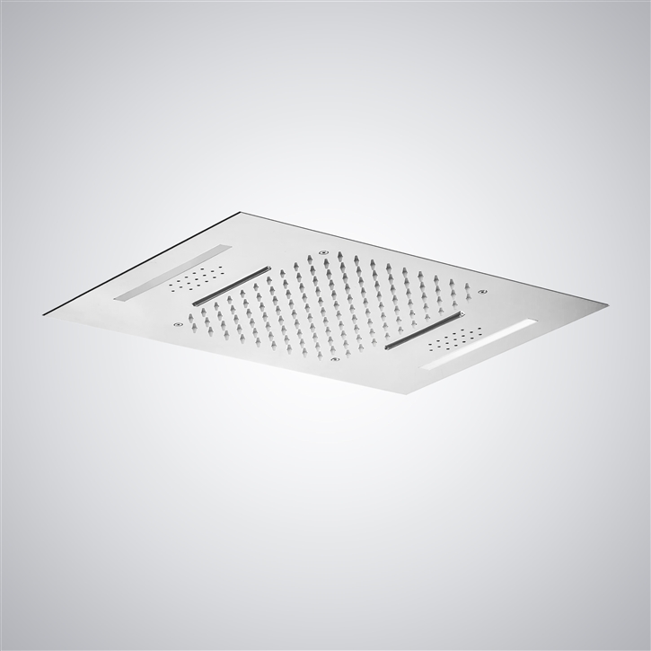 Fontana Binasco Matte White Rainfall Musical Shower Head