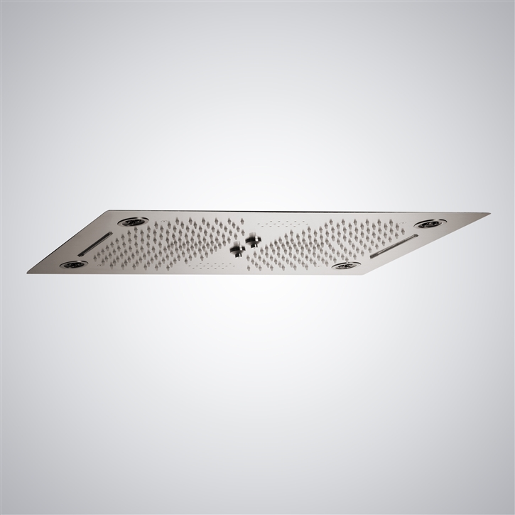 Fontana Occitania Luxurious LED & Music Shower Head in Brushed Nickel Finish