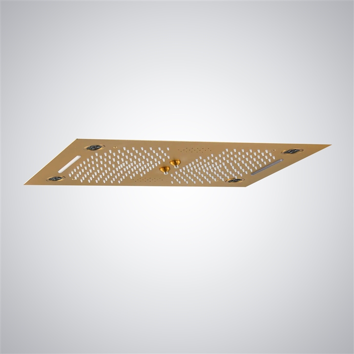 Fontana Occitania 2.5GPM Ceiling Mounted Gold LED Shower Head