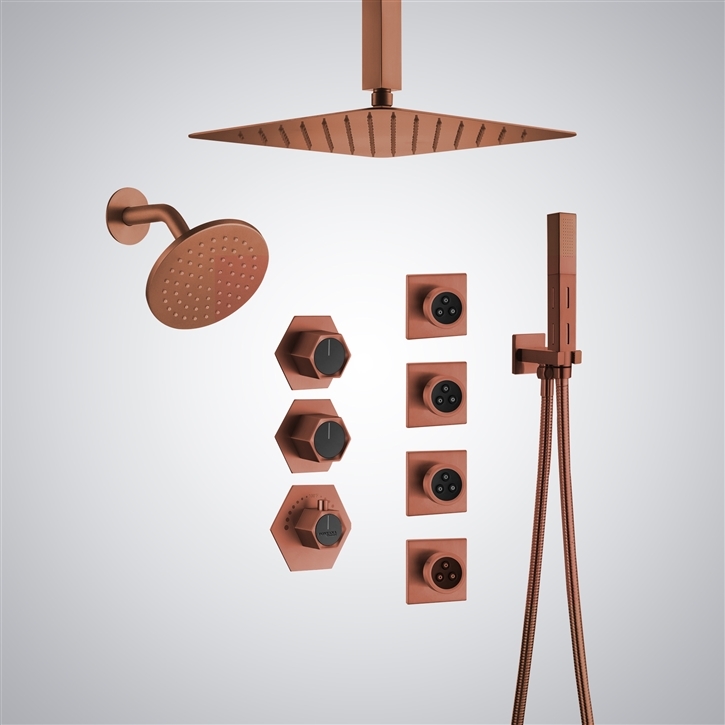 Fontana Oliva Oil Rubbed Bronze Finish Shower Set