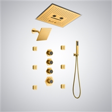 Fontana Arcos Multifunctional Shower Set in Gold Finish