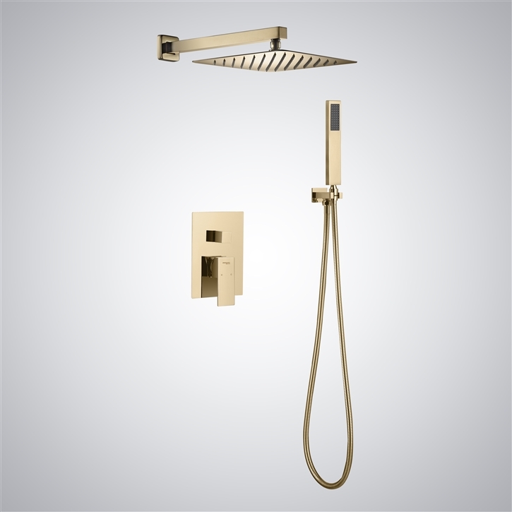 Fontana Coria Elegant Brushed Gold Finish Shower Set