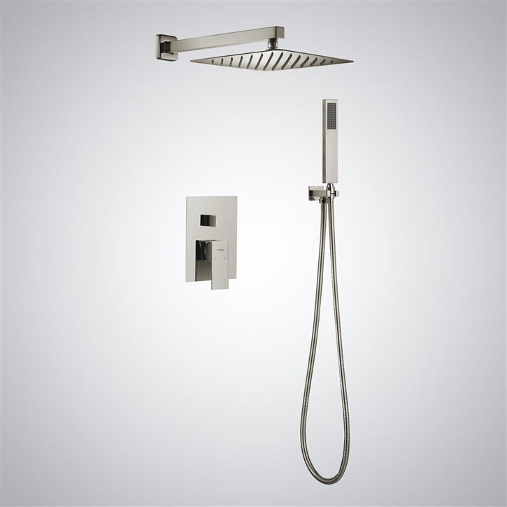 Fontana Coria Sleek 12 Inches Brushed Nickel Shower Set