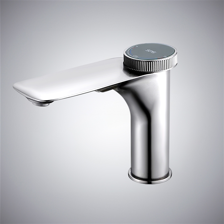Fontana Ziano Creative Chrome Finish Deck Mounted Bathroom Sink Faucet