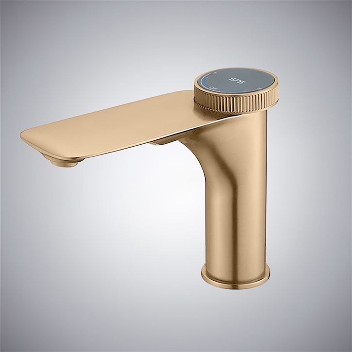 Fontana Ziano Multifunctional Bathroom Sink Faucet in Champagne Finish