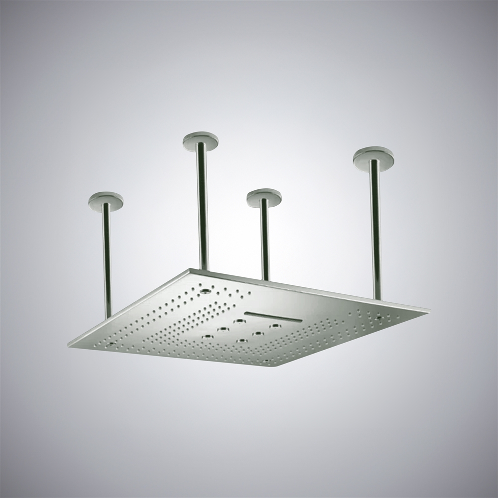 Fontana Molveno 24" Multifunctional Rain Shower Head in Brushed Nickel Finish