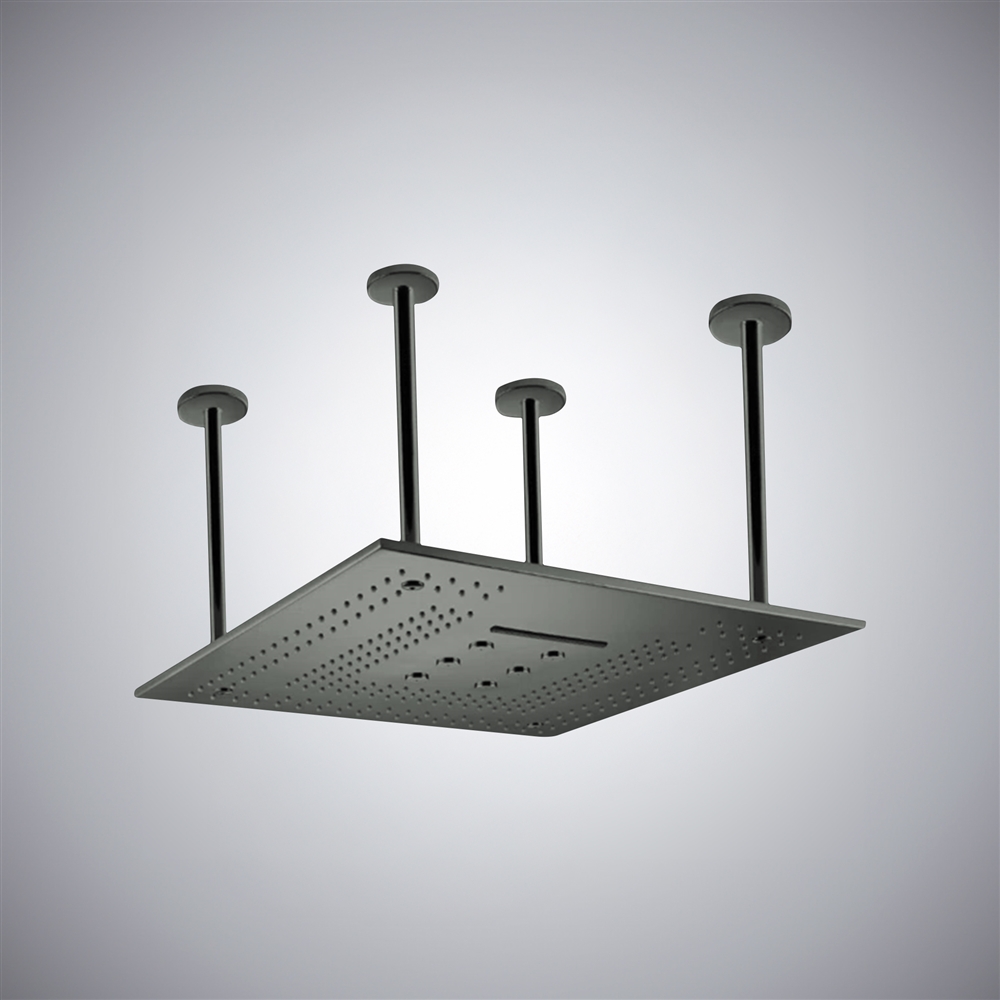 Fontana Molveno Urbane Gun Metal Gray Finish 24" Rainfall Shower Head