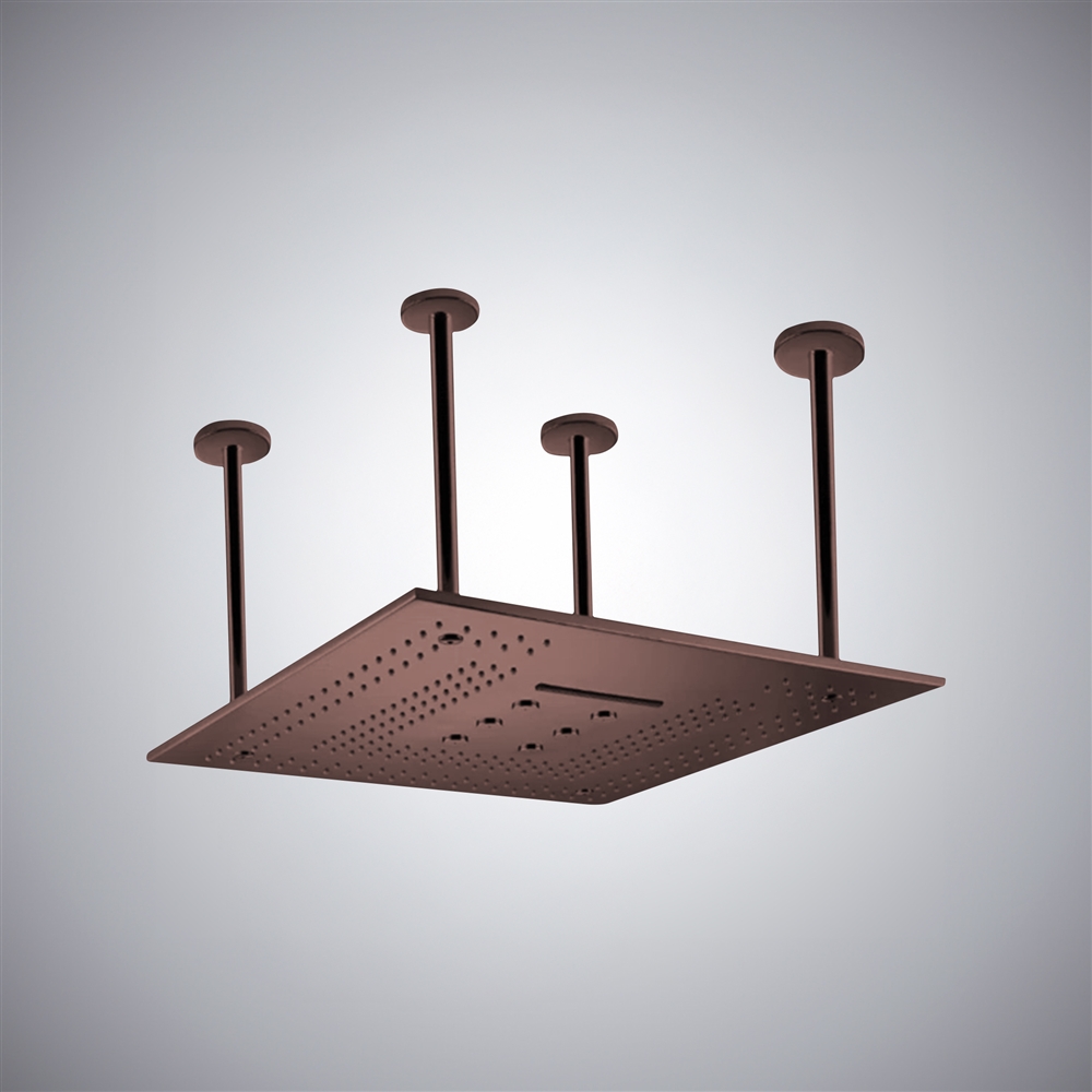 Fontana Molveno Classic Oil Rubbed Bronze Finish 24" Ceiling Mounted Shower Head