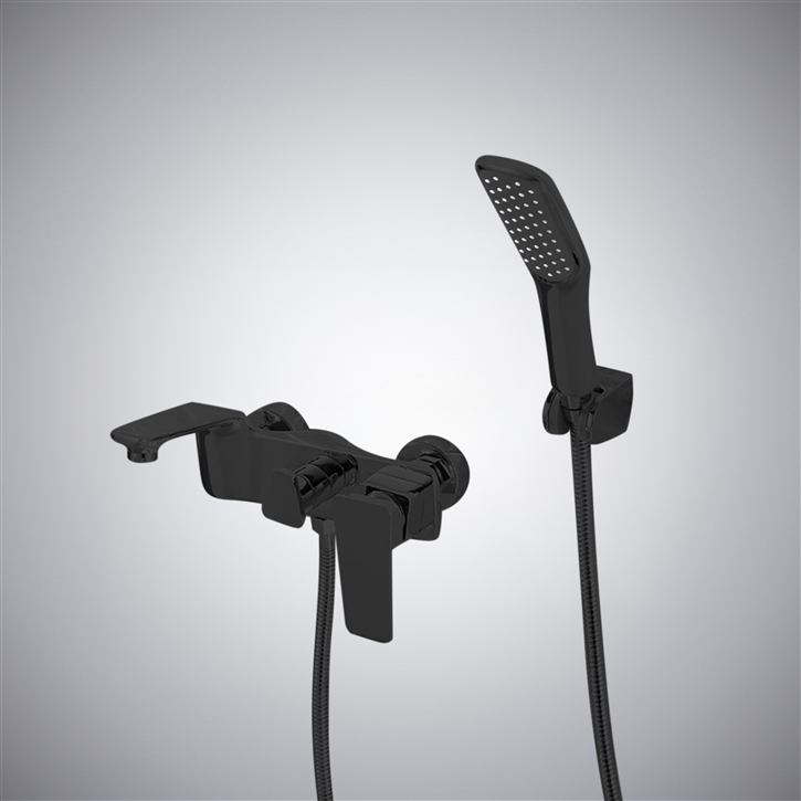 Fontana Illora Perennial Hot & Cold Bathtub Shower Faucet With Handheld Shower in  Matte Black Finish