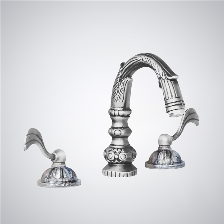 Fontana Aviles Contemporary Deck Mounted Chrome Sink Faucet With Dual Handle