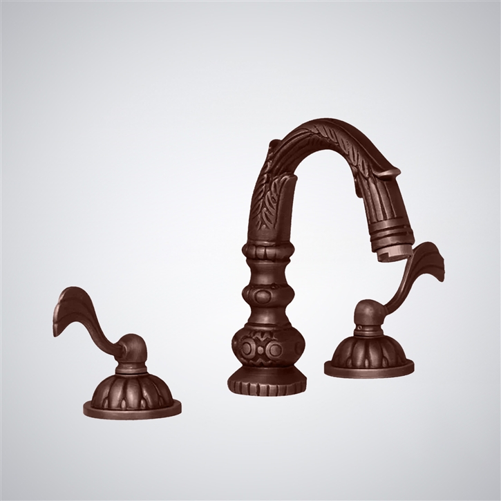 Fontana Aviles Durable and Adjustable Hot & Cold Sink Faucet With Dual Handle In Oil Rubbed Bronze