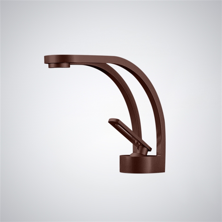 Fontana Zollino Modern Oil Rubbed Bronze Finish Deck Mounted Hotel Sink Faucet With Single Handle