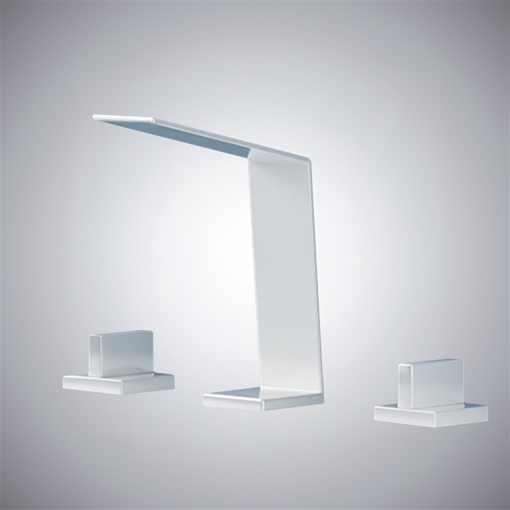 Fontana Duronia Minimalist Design Deck Mounted Chrome Hotel Sink Faucet With Dual Handle