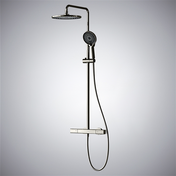 Fontana Nave 4 Way Thermostatic Shower Set in Timeless Gun Metal Grey Finish