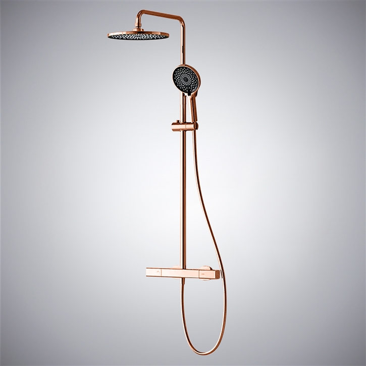 Fontana Nave Versatile 4 Way Shower Set in Rose Gold Finish
