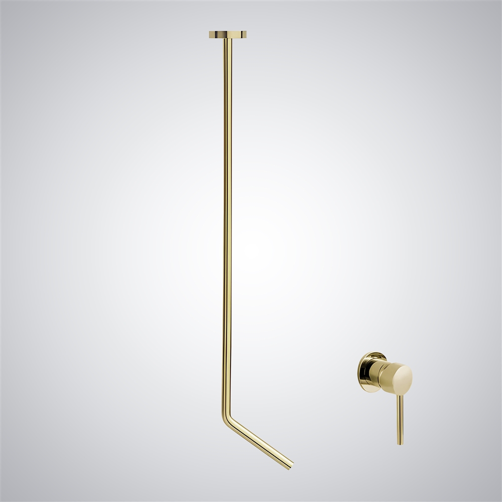 Fontana Amaro Elegant Brushed Gold Finish Wall Mounted Basin Faucet with Hot & Cold Mixer