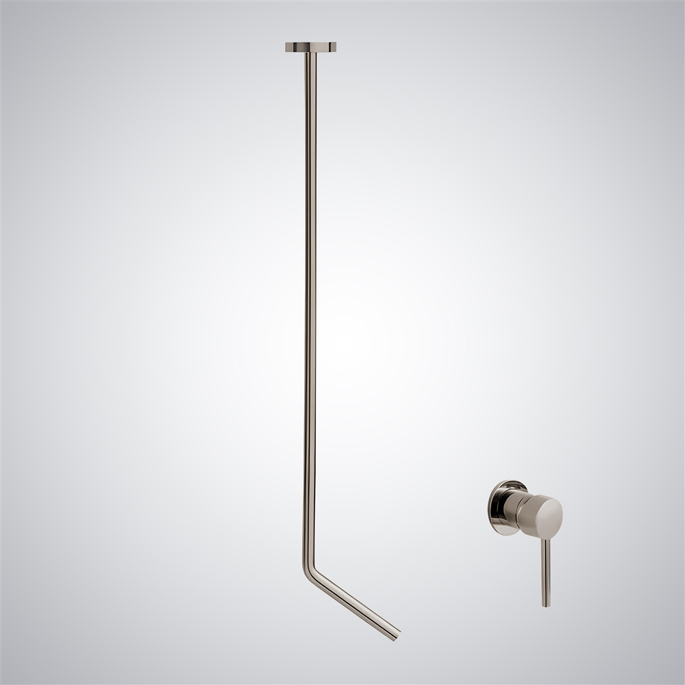 Fontana Amaro Elegant Wall Mounted Basin Faucet with Hot & Cold Mixer in Brushed Nickel Finish