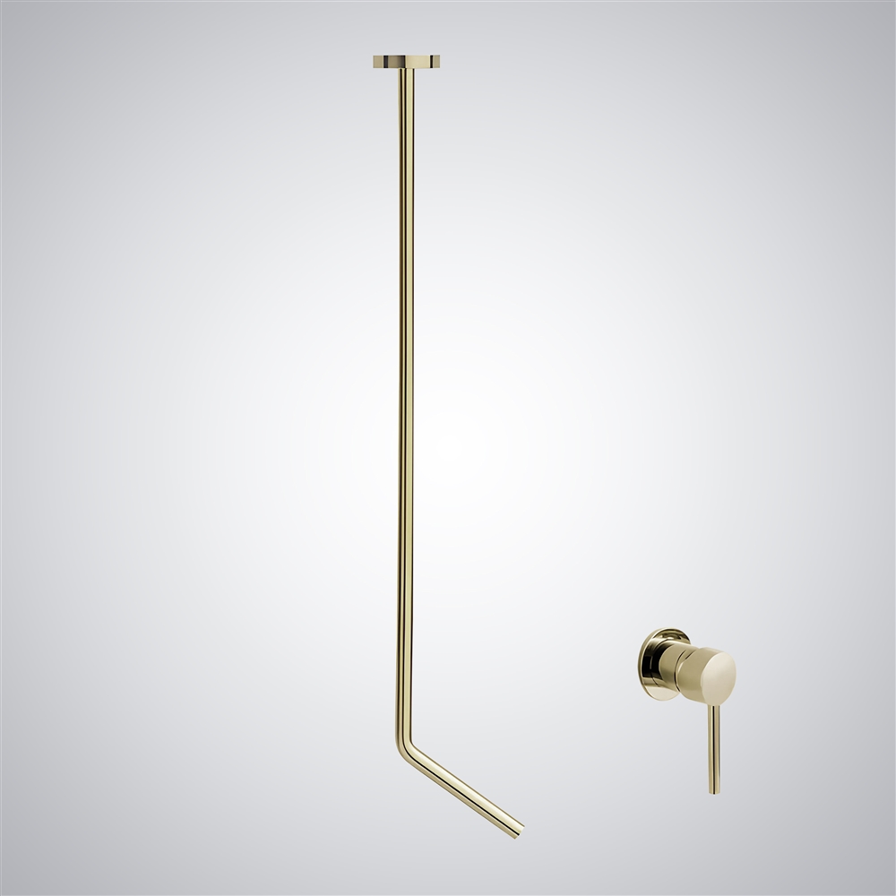 Fontana Amaro Prime Champagne Finish Wall Mounted Basin Faucet with Hot & Cold Mixer