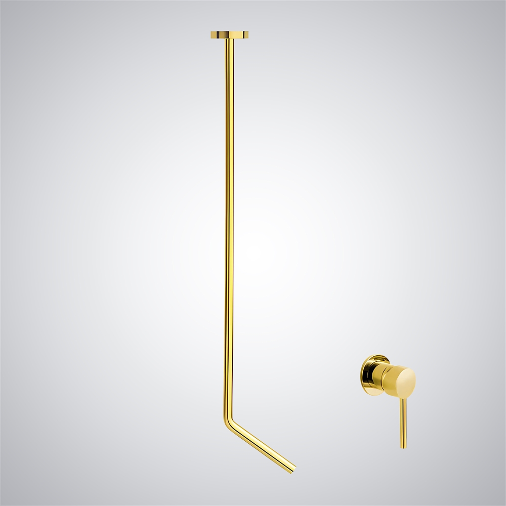Fontana Amaro Timeless Wall Mounted Basin Faucet with Hot & Cold Mixer in Gold Finish