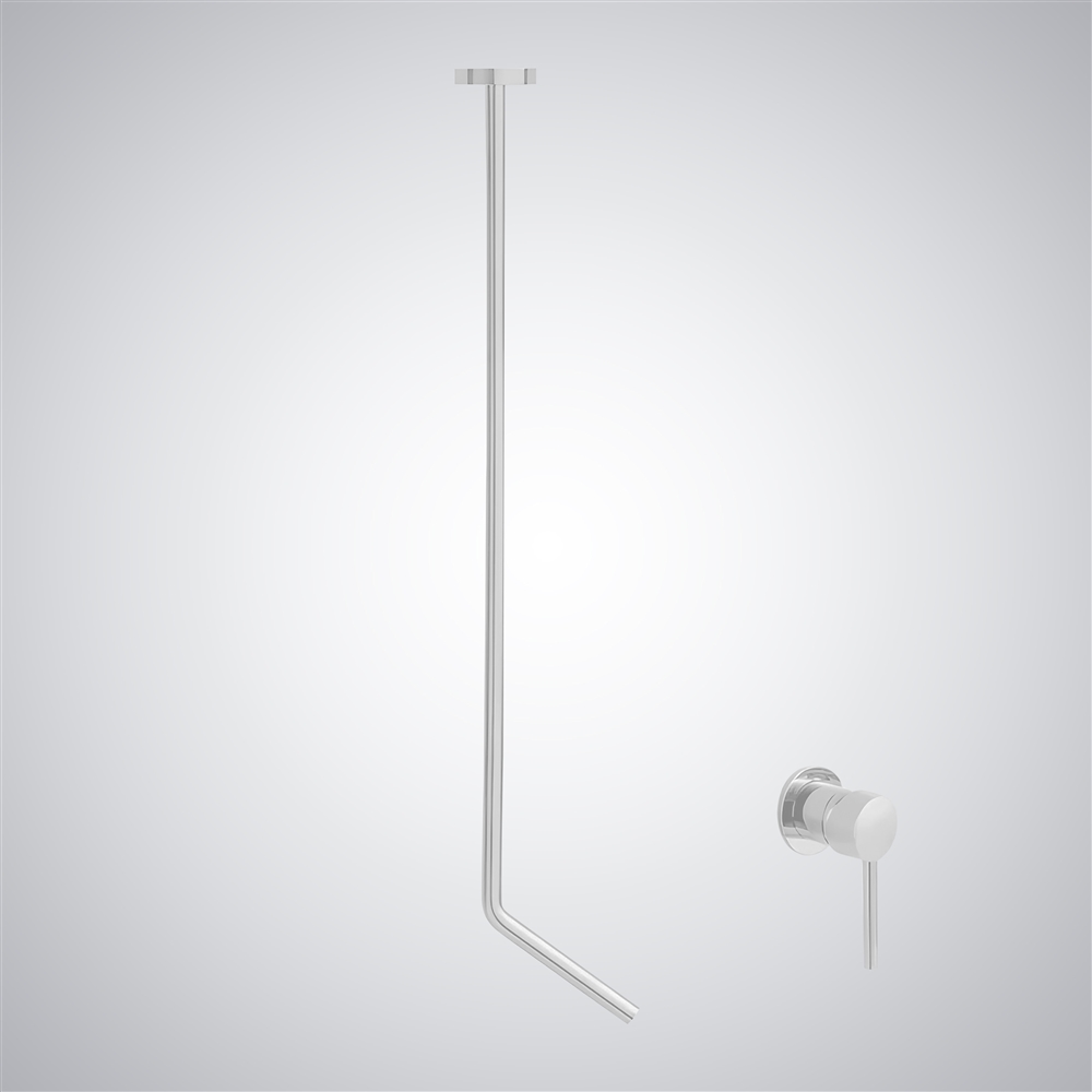 Fontana Amaro Epitome Matte White Finish Wall Mounted Basin Faucet with Hot & Cold Mixer