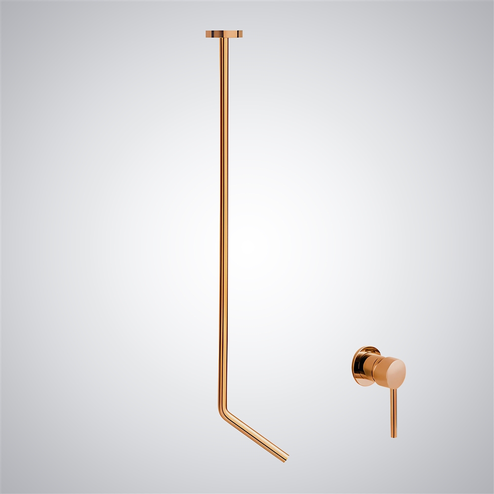 Fontana Amaro Exemplary Rose Gold Finish Wall Mounted Basin Faucet with Hot & Cold Mixer