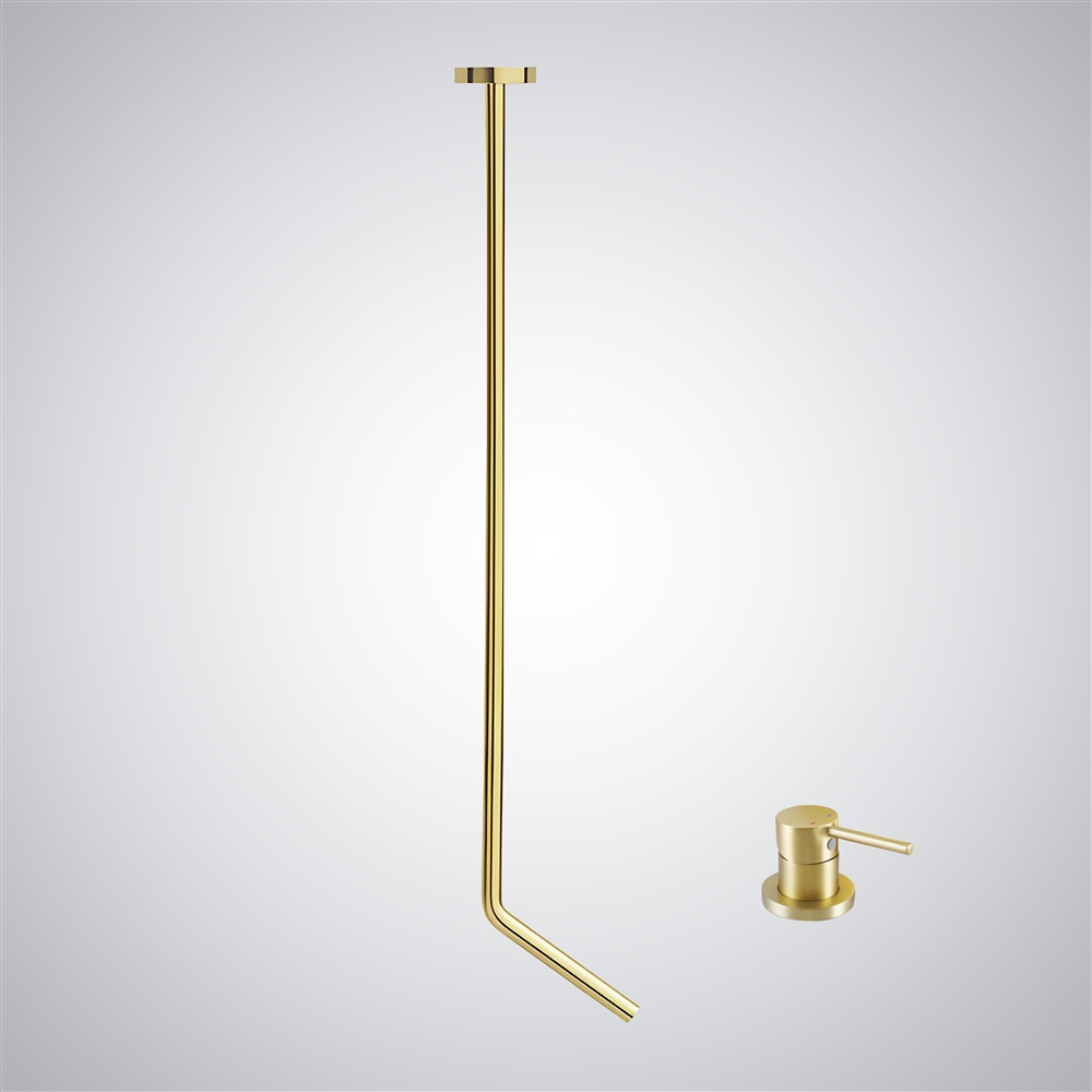 Fontana Arvier Timeless Brushed Gold Finish Deck Mounted Basin Faucet with Hot & Cold Mixer