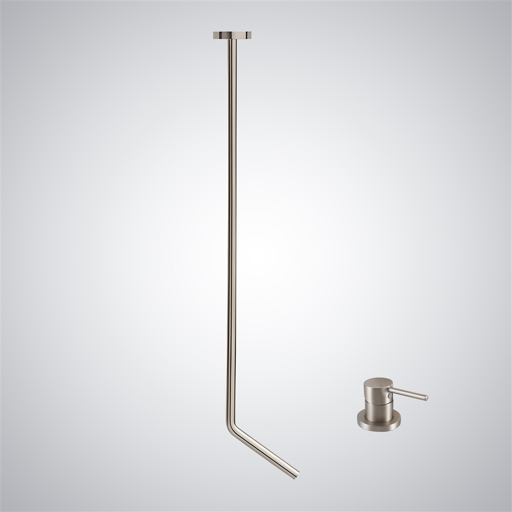 Fontana Arvier Classic Deck Mounted Basin Faucet with Hot & Cold Mixer in Brushed Nickel Finish