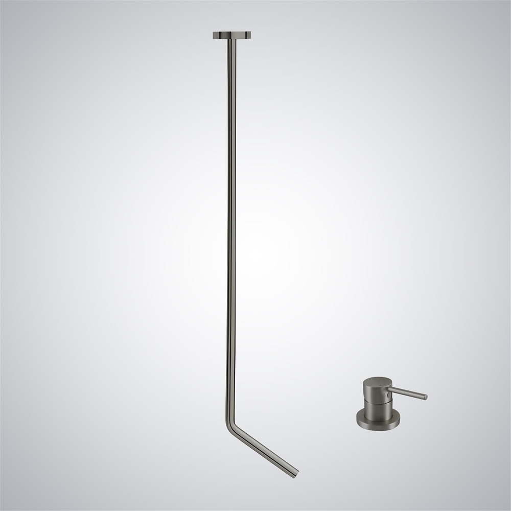Fontana Arvier Timeless Gun Metal Gray Finish Deck Mounted Basin Faucet with Hot & Cold Mixer