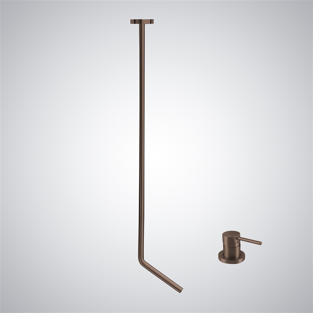 Fontana Arvier Prime Deck Mounted Basin Faucet with Hot & Cold Mixer in Oil Rubbed Bronze Finish