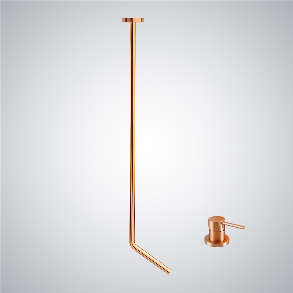 Fontana Arvier Paragon Rose Gold Finish Deck Mounted Basin Faucet with Hot & Cold Mixer
