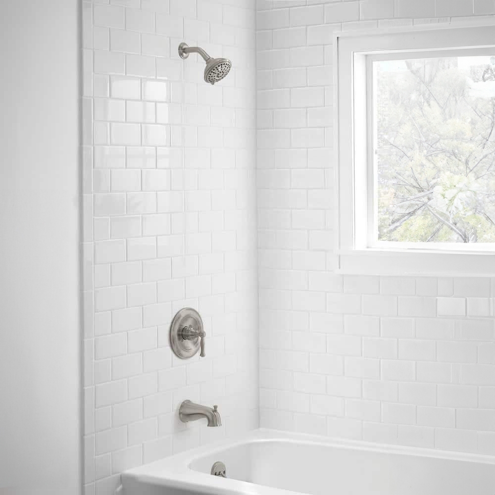 Fontana Rovetta Sleek & Efficient Wall Mounted Shower Set In Brushed Nickel Finish