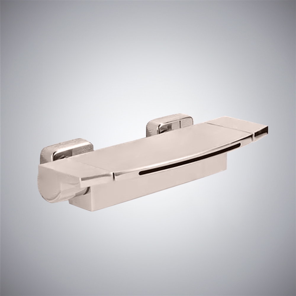 Fontana Uceda Modern Waterfall Brushed Nickel Finish Bathtub Faucet with Cold & Hot Mixer