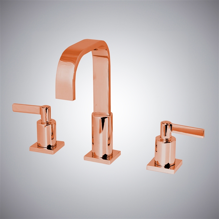 Fontana Rose Gold In Kelowna Deck-Mounted Bathroom Sink Faucet