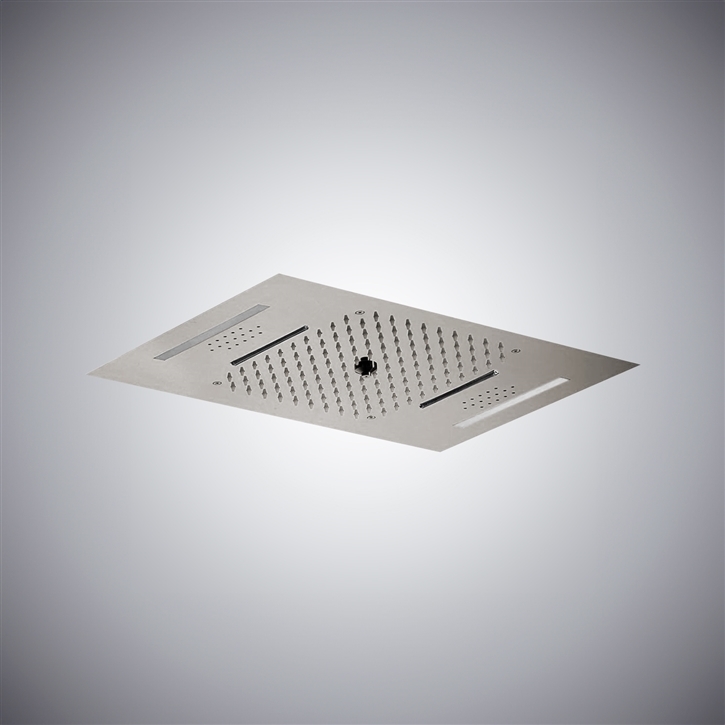 Fontana Courbevoie Brushed Nickel 22" LED Music Shower Head | Premium ...