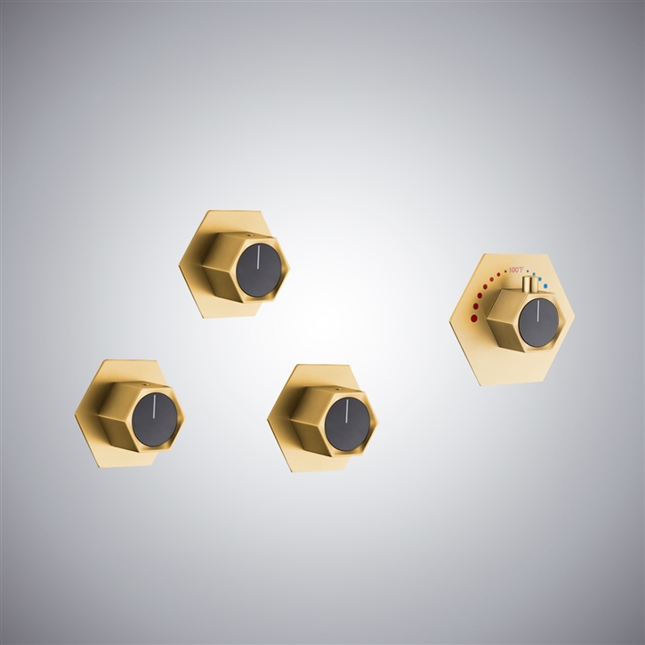 Fontana Fort-de-France Brushed Gold Modern Design Shower Mixer