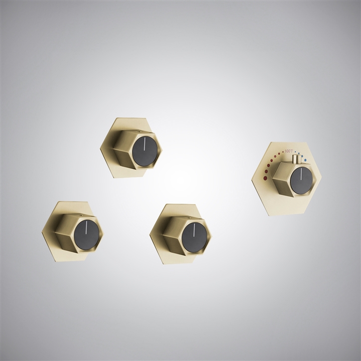 Fontana Fort-de-France Champagne Finish Shower Mixer