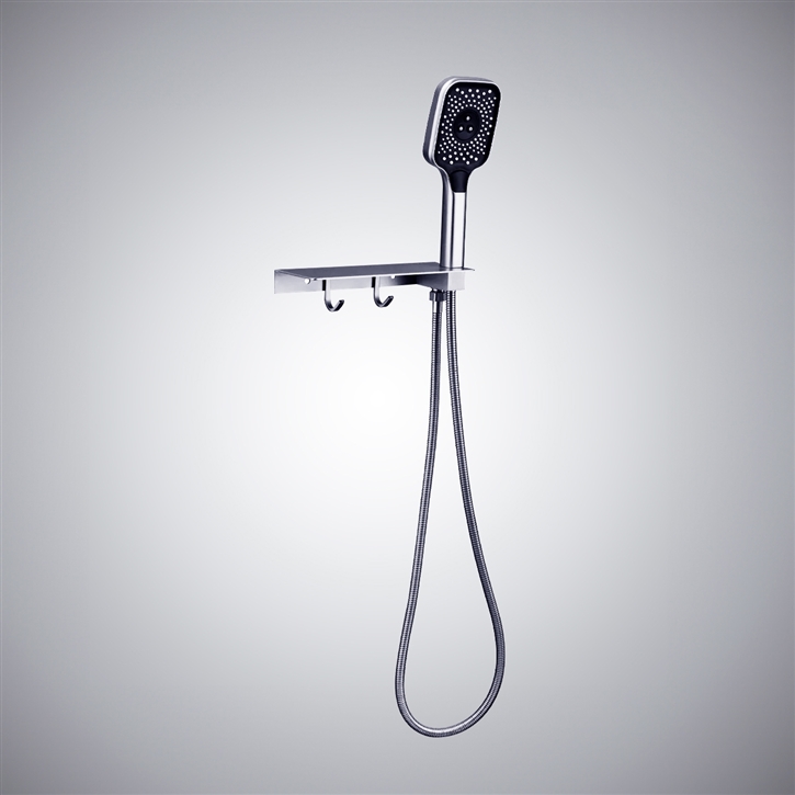 Fontana Loire-Atlantique Prism Chrome Handheld Shower with Shelf