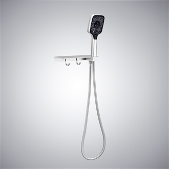 Fontana Loire-Atlantique Matte White Shower and Integrated Shelf System