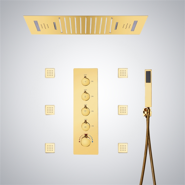 Fontana Manche Gold Multifunction Music Shower Set